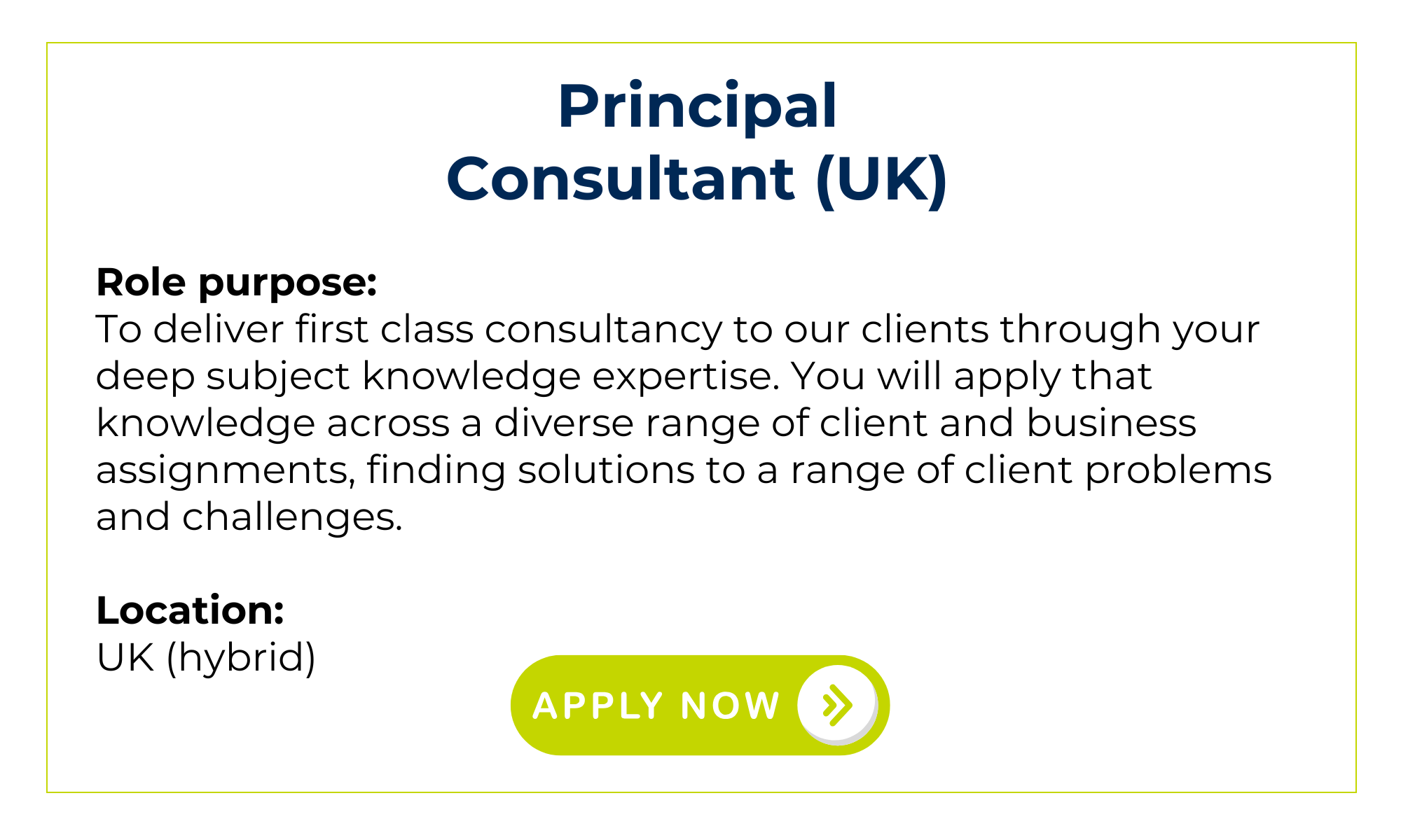 Principal Consultant (UK)