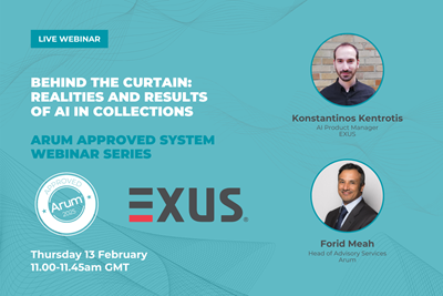 Arum Approved System Webinar: EXUS - Behind the curtain: realities and results of AI in collections